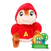 Boneka Tupai Alvin and the Chipmunks - Alvin Merah - Merah