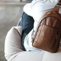 Premium Sling Bag Tan | Vape Bag |Tas Vapor | Tas Vape | Bova Bag