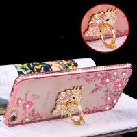 Case List Diamond + Ring Xiaomi Redmi 4A | Softcase Flower Bunga
