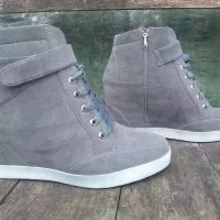 sneaker hidden wedges sepatu casual tali nike boots heels kets shoes