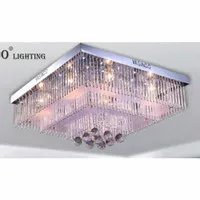 lampu hias plafon led ukuran 60 x 60 cm remote control ruang keluarga