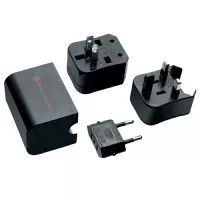 V-TECH Universal Travel Adapter With Case - Black