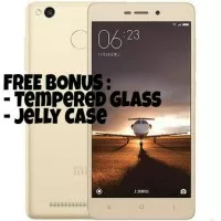 FREE BONUS Xiaomi Redmi 3S PRO 3/32 Fingerprint Gold Garansi 1 Tahun