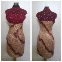 Baju Wanita Size L Mini Dress Batik Katun / Dress Batik Katun Wanita
