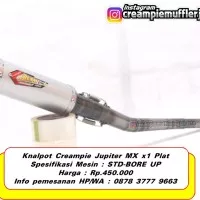 knalpot creampie Jupiter MX/NJMX Type X1 Plat Almu