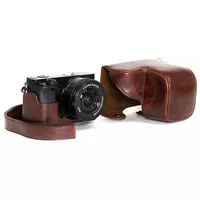 Sony A6000 A6300 - Dark Brown Leather Case Bag Strap Camera