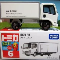 Tomica No 6 Truck Isuzu Elf Miniatur Truk Replika Diecast Truk Reguler