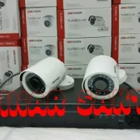 PAKET CCTV 2 CAMERA HIKVISION FULL HD 2MP 1080p (Komplit Tggl Pasang )