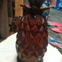 Toples Kayu Bentuk Buah Nanas - Tempat Permen dan Camilan Murah