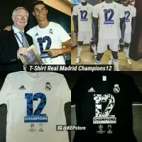 Kaos Real Madrid Champions 12 / Jual Kaos Madrid UCL / Kaos Duodecima