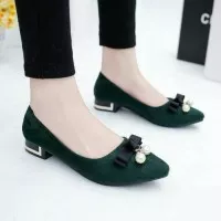 Flat Shoes Mutiara Hijau Baru