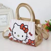 Tas anak cewek hello kitty HK black girls import bag kids selempang