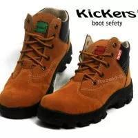 Sepatu Kickers Boots safety tan