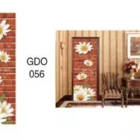 STICKER PINTU 80CMX215CM GDO056 ORANGE BRICK N CRISANT