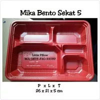 Mika Bento Sekat 5 MERAH/ Bento Box/Tray Bento/Lunch Box