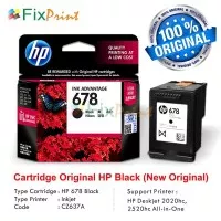 Tinta Printer HP 678 Black CZ107AA, Cartridge HP 1515 2515 2545 4515