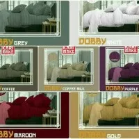 Bed Cover Set Katun Dobby Halus Polos Garis Embos Size 100x200/120x200