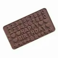 cetakan cokelat fondant puding silicone cetakan angka cetakan alphabet