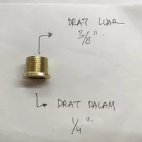 verlop ring 1/4 x 3/8 kuningan brass verloop sambungan otomatis pompa