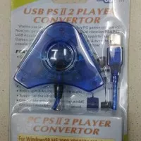 converter connector konektor stick stik ps2 to ps3 to pc usb 2port