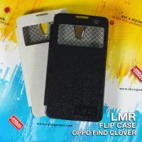 LMR Leather Flip Case Oppo Find Clover R815 Flipcase Hard Cover Casing