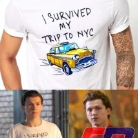 kaos Tom Spider man Homecoming I Survived My Trip To NYC T shirt