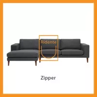 Ridente | Sofa L Minimalis Custom Tipe Zipper
