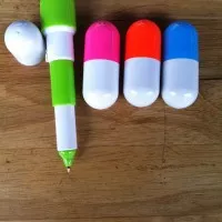 pulpen kapsul - pen unik - ballpoint souvenir lucu murah