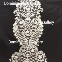 Promo Aplikasi Gaun silver/Aplikasi Brokat Wedding Gown Silver Metalik