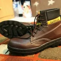 sepatupria Sepatu Boots Safety Caterpillar Licin TERMURAH ORIGINAL