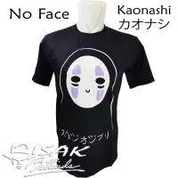 Kaos Anime No Face - Spirited Away Oblong T-shirt Kartun Unisex hadiah