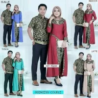 Batik Couple Gamis Sarimbit Longcardi Princess Almira Original Pekalo