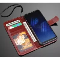 Samsung Galaxy S8 Leather Flipcover Flip Book Case Casing Dompet Kulit
