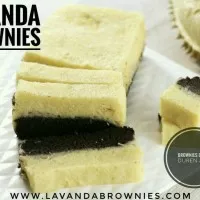 brownies durian lavanda brownies