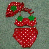 bikini strawberry & topi