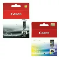 Paketan Ink Cartridge Canon PG 35 Black & CL 36 Color