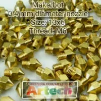 3D Printer Accessories Makerbot mk8 Brass Nozzle 1.75 MM 0.4 MM
