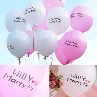 Balon Latex/Lateks Will You Marry Me 3,3 gram 12 inch