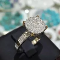 cincin emas putih full berlian eropa