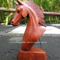 Patung Kepala Kuda T 15cm / Ukiran Bali