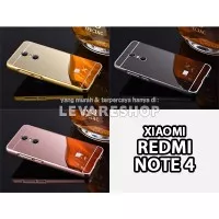 Mirror Case + Metal Bumper - Casing Xiaomi Redmi Note 4, HARDCASE