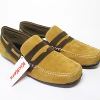 Sepatu Slipon Kickers Pria / Sepatu Casual Loafers Slop Kulit Murah