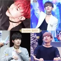 Kalung Choker Hitam Polos red velvet snsd bts exo gd iu kpop korea