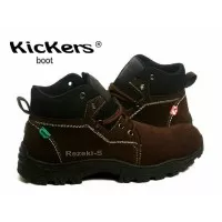 Sepatu Boots Kickers Darkbrown new