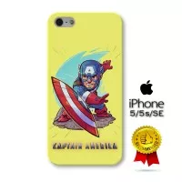 Casing Custom 3D Hard Case iPhone 5 5s SE Captain America cartoon