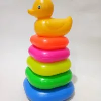 Square Stacking Duck - Mainan Ring Donat Motif Persegi - Kecil