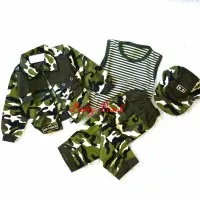 Baju Setelan Army Tentara Abri Loreng Anak Laki-Laki ( 4 Bln - 4 Th )