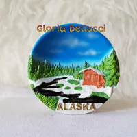 SOUVENIR TEMPELAN MAGNET KULKAS ALASKA AMERIKA SERIKAT