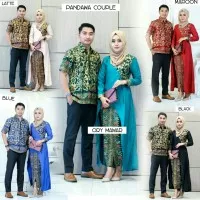 Batik Couple Gamis Sarimbit Longcardi Pandawa Exclusive Best Seller