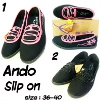 Sepatu wanita Ando Slip on terbaru dan termurah